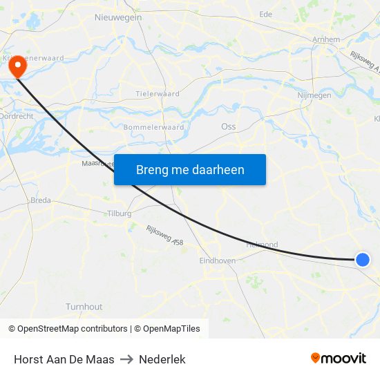 Horst Aan De Maas to Nederlek map