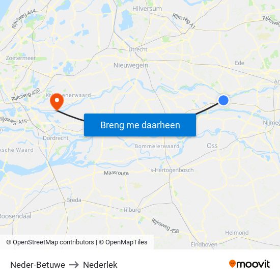 Neder-Betuwe to Nederlek map