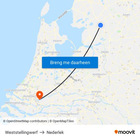 Weststellingwerf to Nederlek map