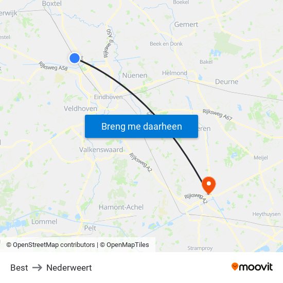 Best to Nederweert map