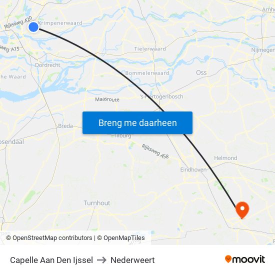 Capelle Aan Den Ijssel to Nederweert map