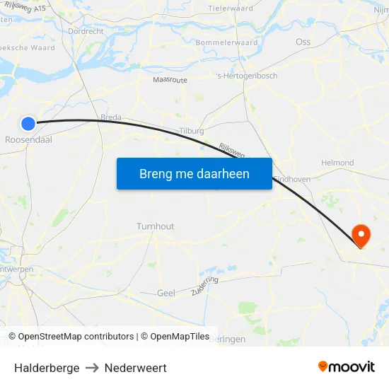 Halderberge to Nederweert map