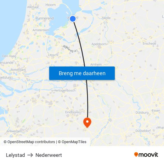 Lelystad to Lelystad map