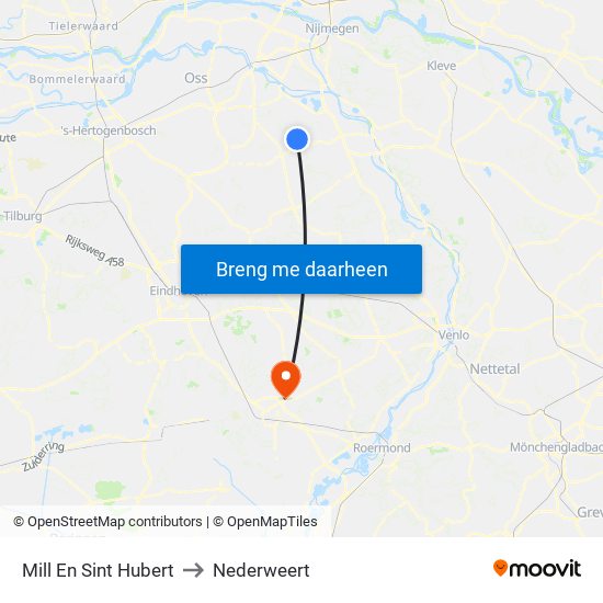 Mill En Sint Hubert to Nederweert map