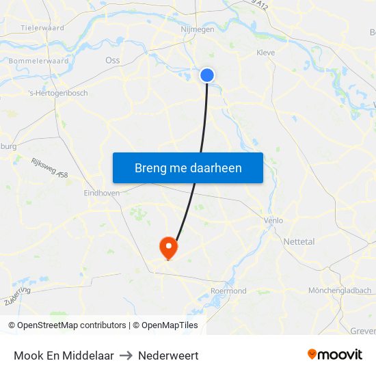 Mook En Middelaar to Nederweert map