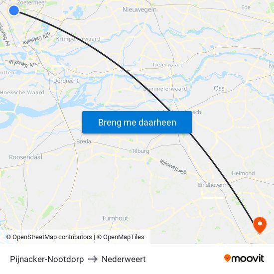 Pijnacker-Nootdorp to Nederweert map