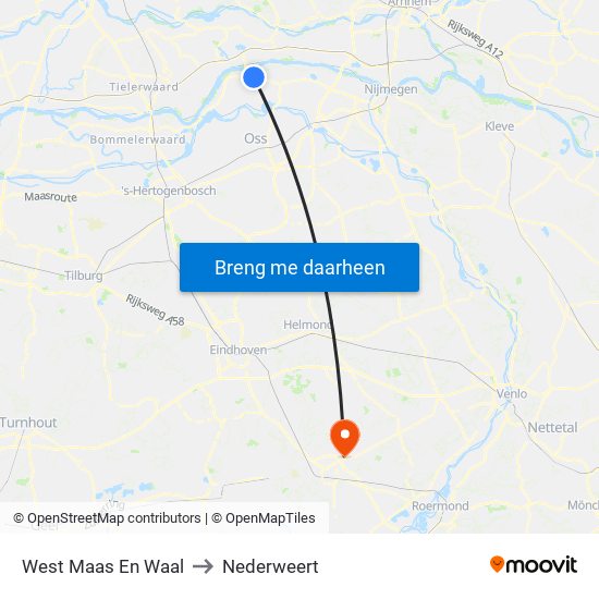 West Maas En Waal to Nederweert map