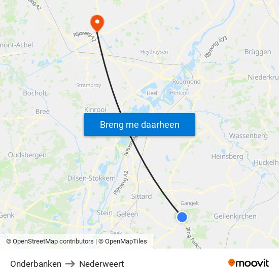 Onderbanken to Nederweert map