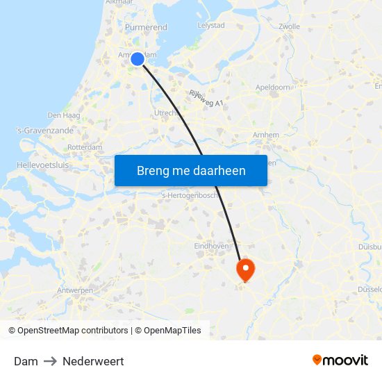 Dam to Nederweert map