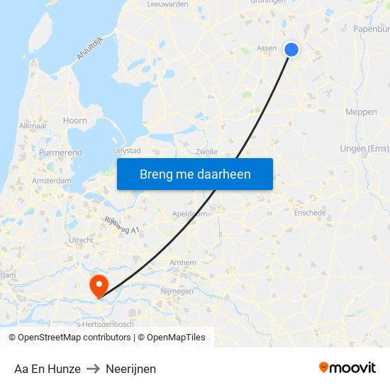 Aa En Hunze to Neerijnen map