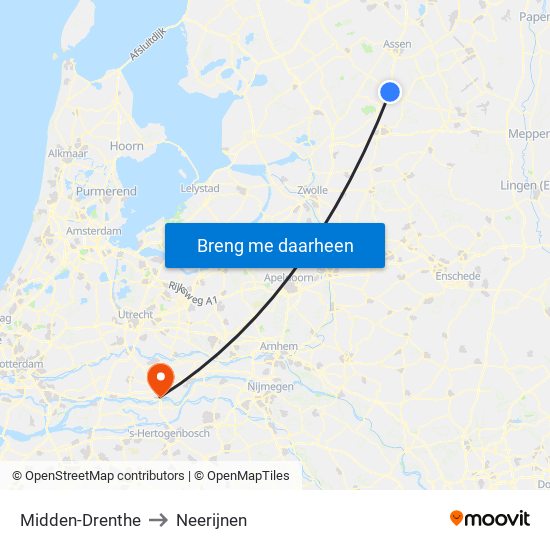 Midden-Drenthe to Neerijnen map
