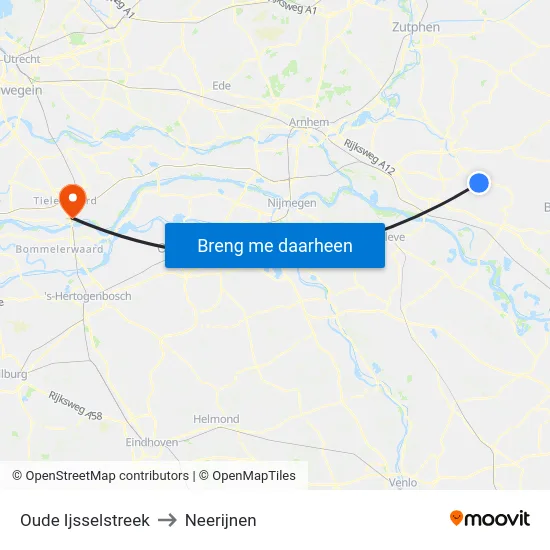 Oude Ijsselstreek to Neerijnen map