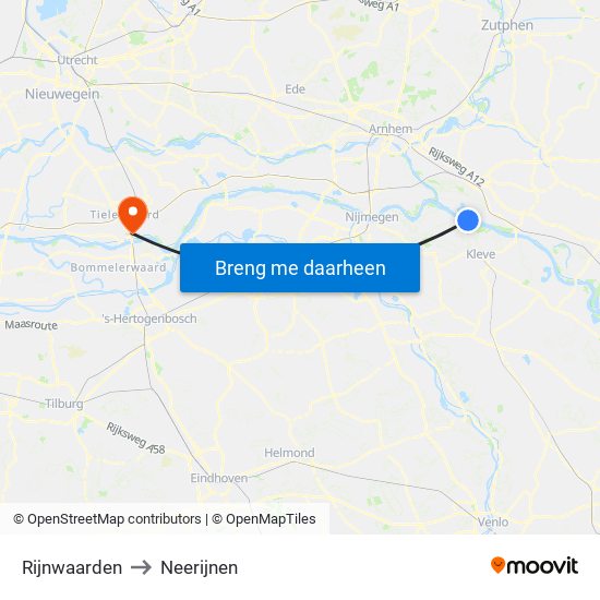 Rijnwaarden to Neerijnen map
