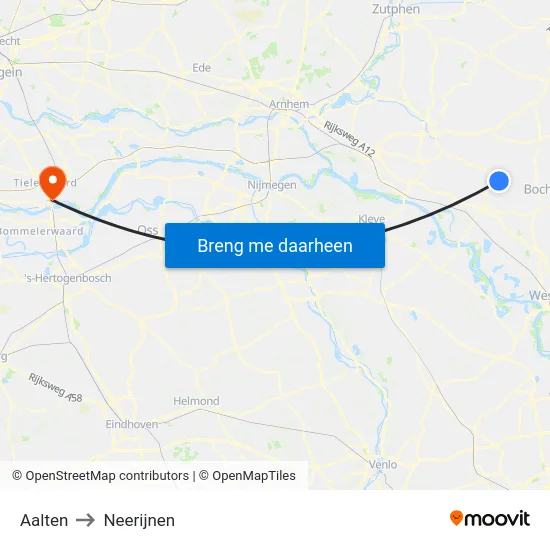 Aalten to Neerijnen map