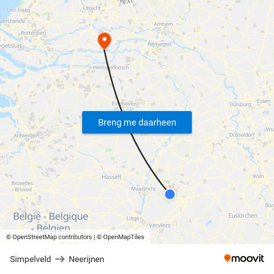 Simpelveld to Neerijnen map