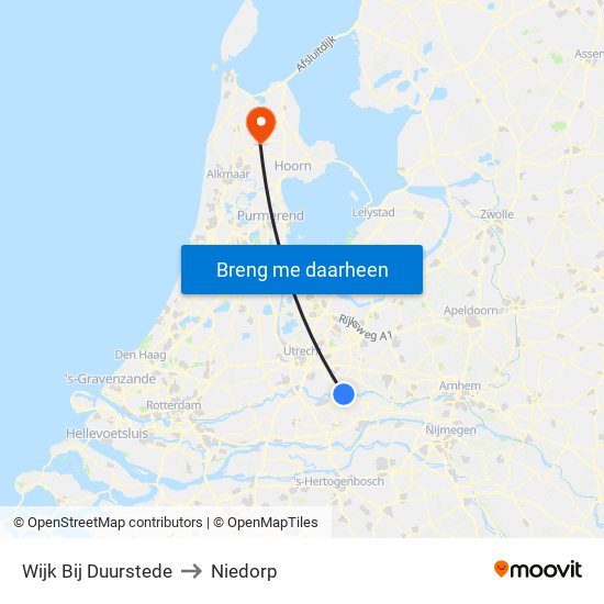 Wijk Bij Duurstede to Niedorp map