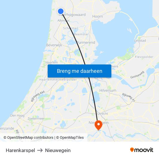 Harenkarspel to Nieuwegein map