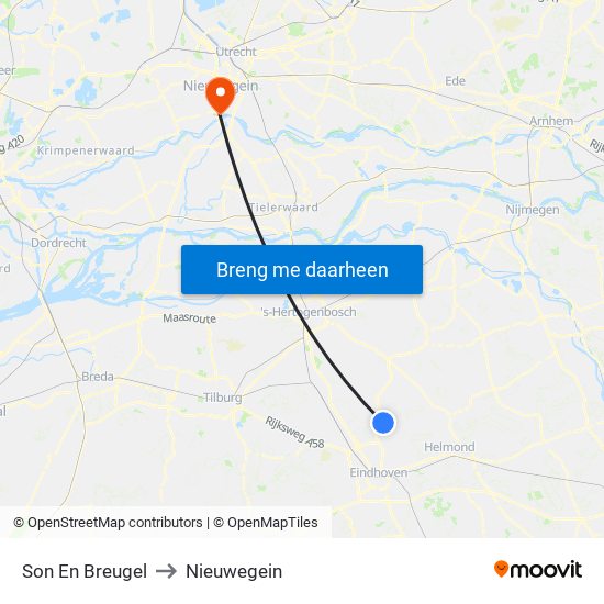 Son En Breugel to Nieuwegein map