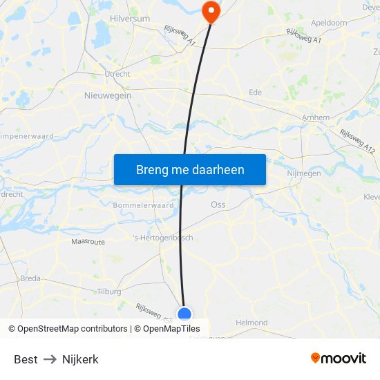 Best to Nijkerk map