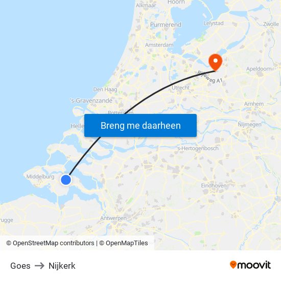 Goes to Nijkerk map