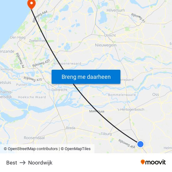 Best to Noordwijk map