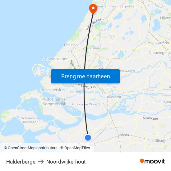Halderberge to Noordwijkerhout map