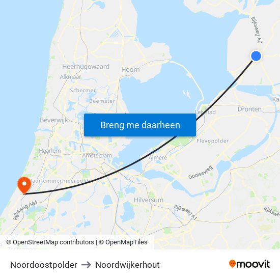 Noordoostpolder to Noordwijkerhout map