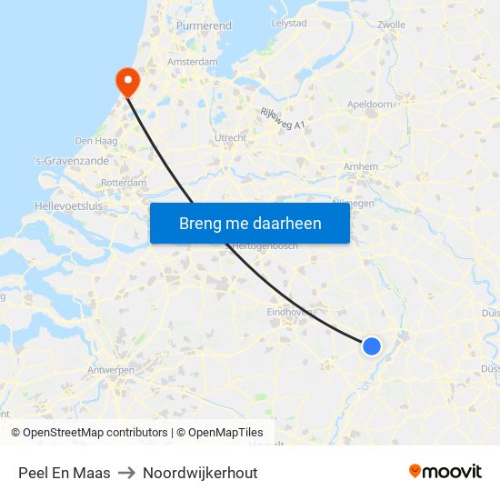 Peel En Maas to Noordwijkerhout map