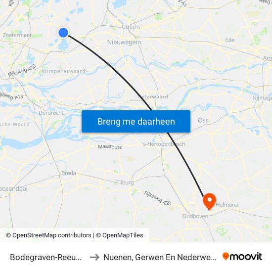 Bodegraven-Reeuwijk to Nuenen, Gerwen En Nederwetten map