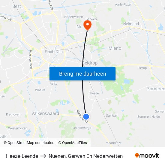 Heeze-Leende to Nuenen, Gerwen En Nederwetten map