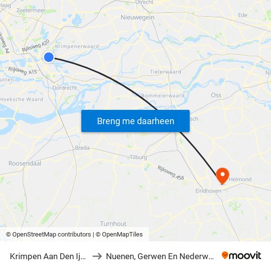 Krimpen Aan Den Ijssel to Nuenen, Gerwen En Nederwetten map