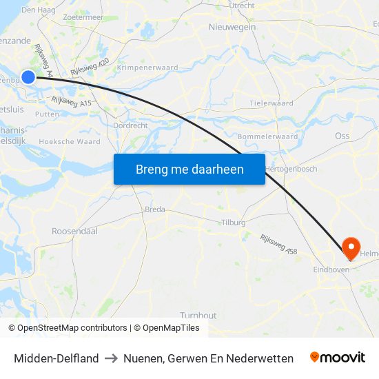 Midden-Delfland to Nuenen, Gerwen En Nederwetten map