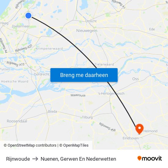Rijnwoude to Nuenen, Gerwen En Nederwetten map