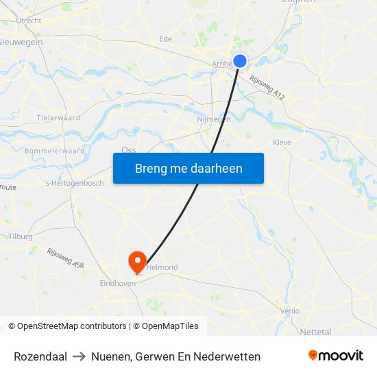Rozendaal to Nuenen, Gerwen En Nederwetten map