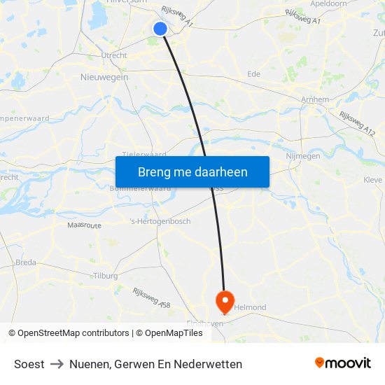 Soest to Nuenen, Gerwen En Nederwetten map