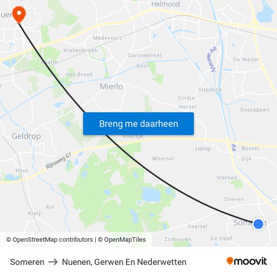 Someren to Nuenen, Gerwen En Nederwetten map