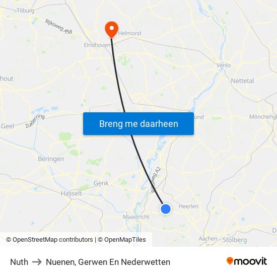 Nuth to Nuenen, Gerwen En Nederwetten map