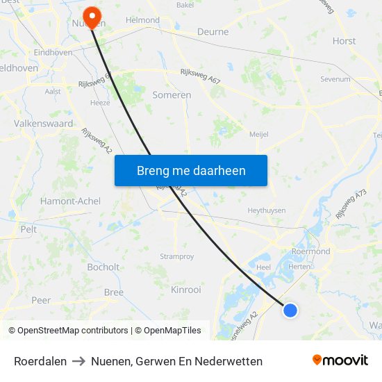 Roerdalen to Nuenen, Gerwen En Nederwetten map