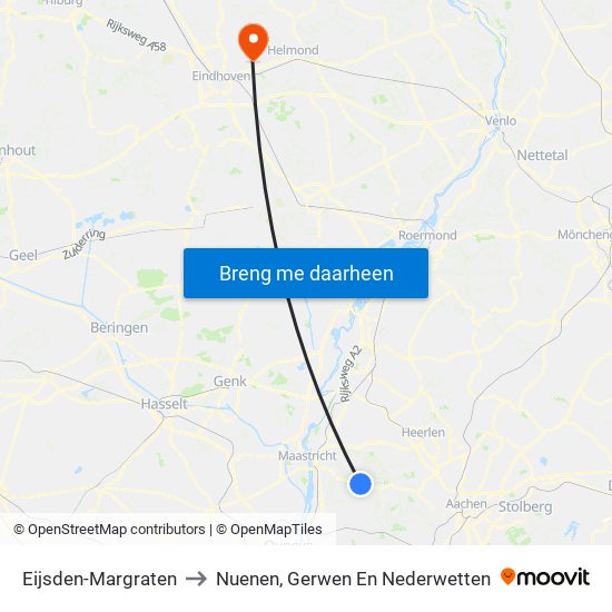 Eijsden-Margraten to Nuenen, Gerwen En Nederwetten map