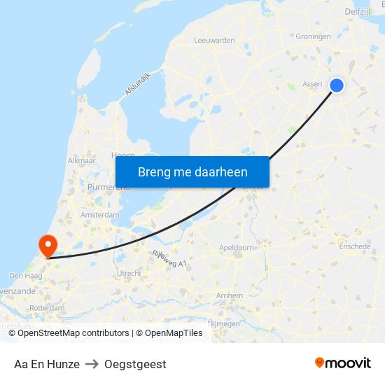 Aa En Hunze to Oegstgeest map