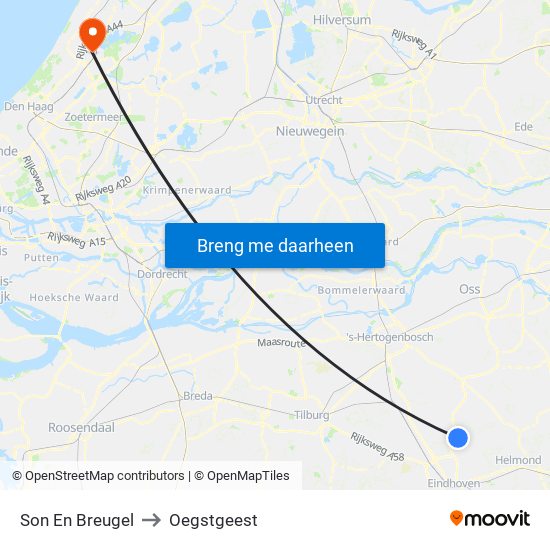 Son En Breugel to Oegstgeest map