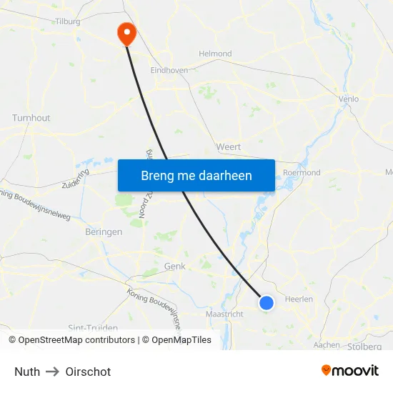 Nuth to Oirschot map