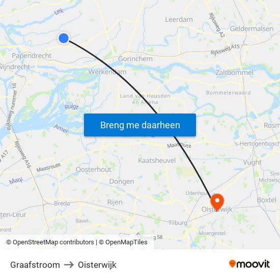 Graafstroom to Oisterwijk map