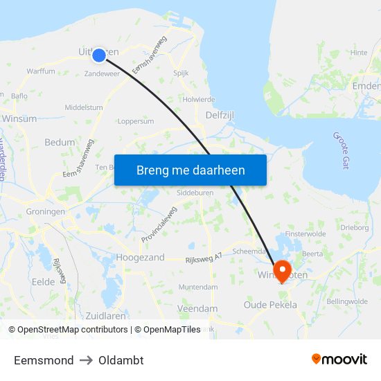 Eemsmond to Oldambt map