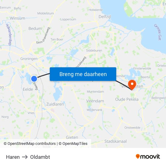 Haren to Oldambt map