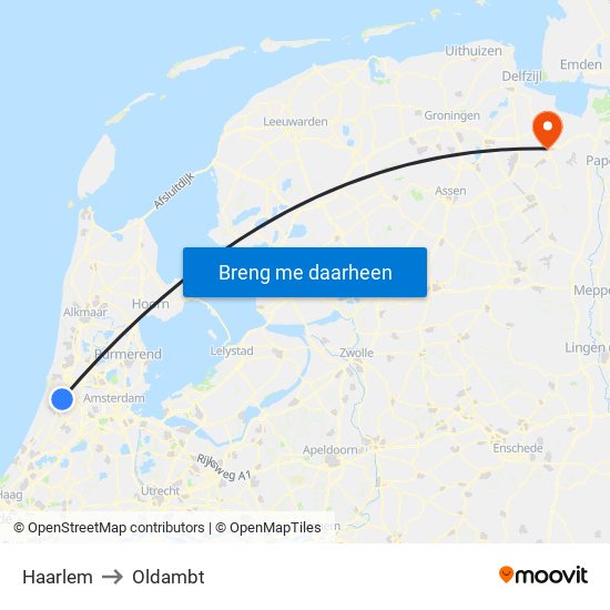 Haarlem to Oldambt map