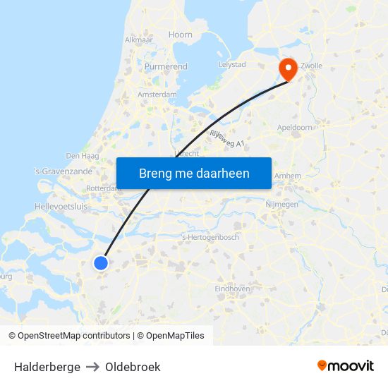 Halderberge to Oldebroek map