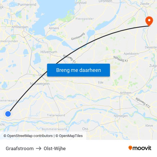 Graafstroom to Olst-Wijhe map