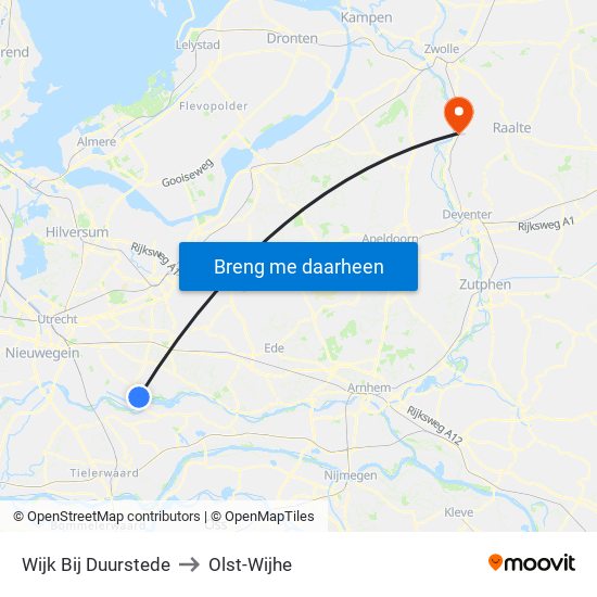 Wijk Bij Duurstede to Olst-Wijhe map