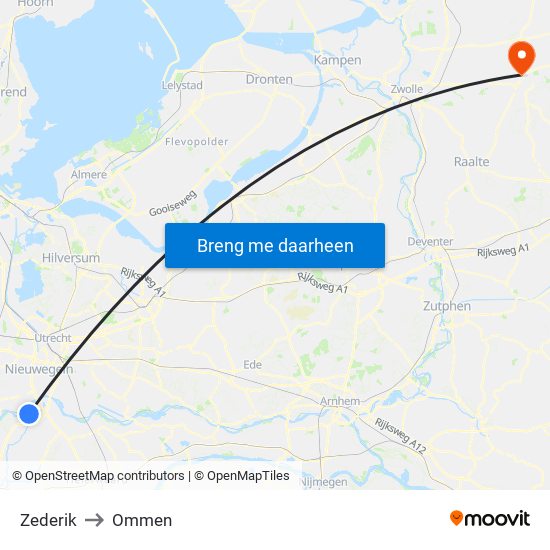 Zederik to Ommen map